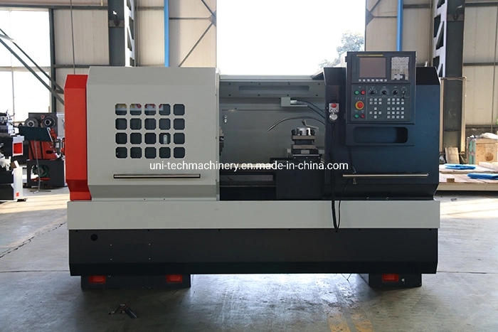 China Manufacturer Fanuc Siemens GSK 3 Axis Flat Bed CNC Lathe Machine